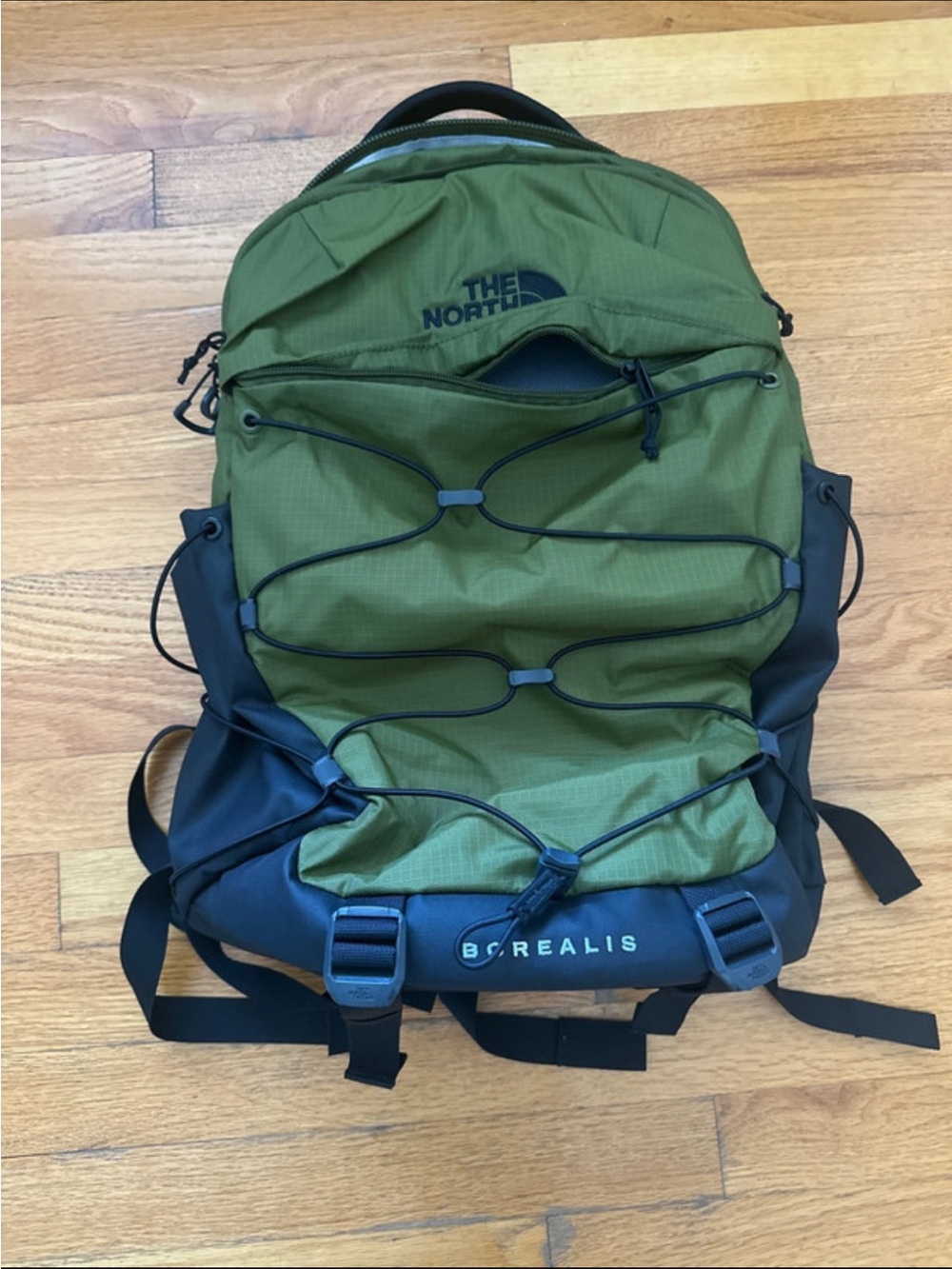 The North Face Borealis Backpack in Olive Green and Black